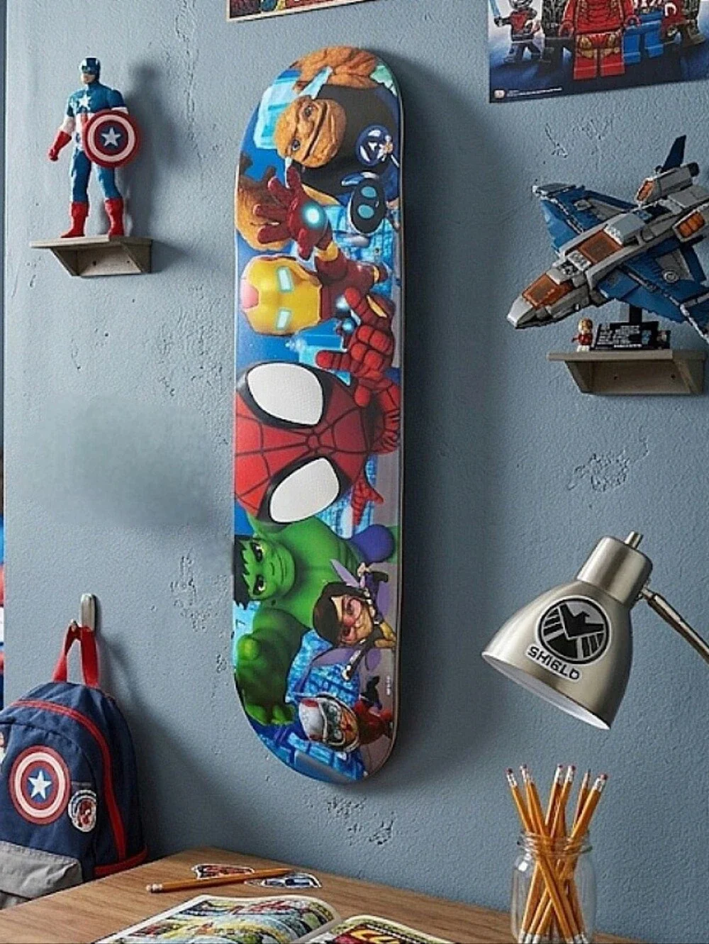 Superhero Skate Deck Wall Art